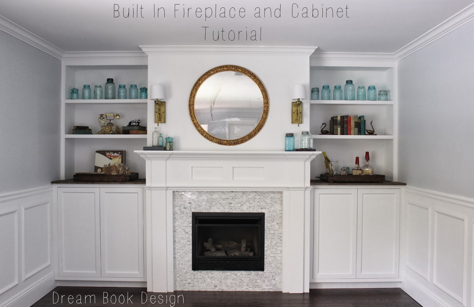 Built In Fireplace And Cabinets Tutorial Dream Book Design