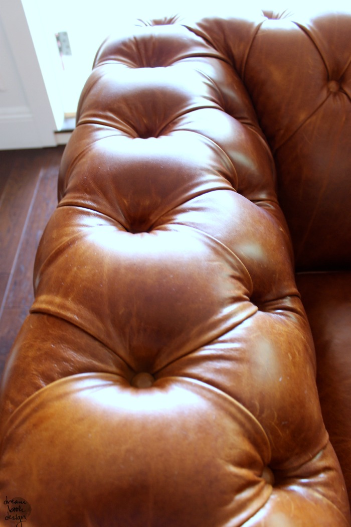 Leather Chesterfield Sectional Sofa 