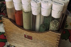 how to make a test tube spice rack