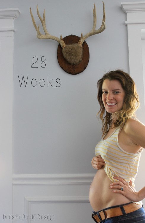 28 weeks pregnant belly by Dream Book Design