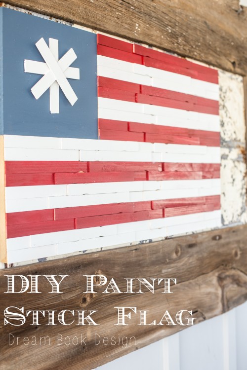 DIY paint stick american flag