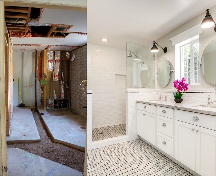 slump block ranch master bathroom b+a