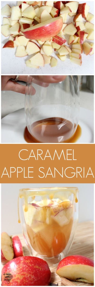 carmel apple sangria recipe / dreambookdesign.com