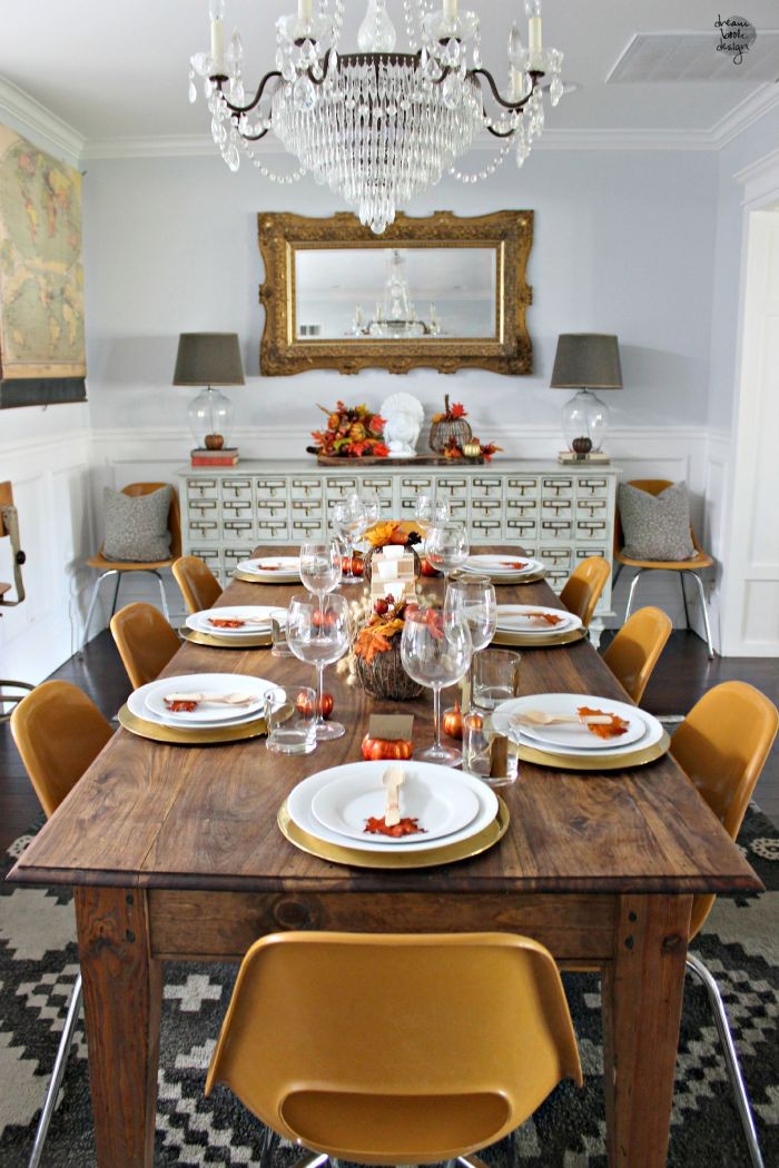 fall dining room decor / dreambookdesign.com