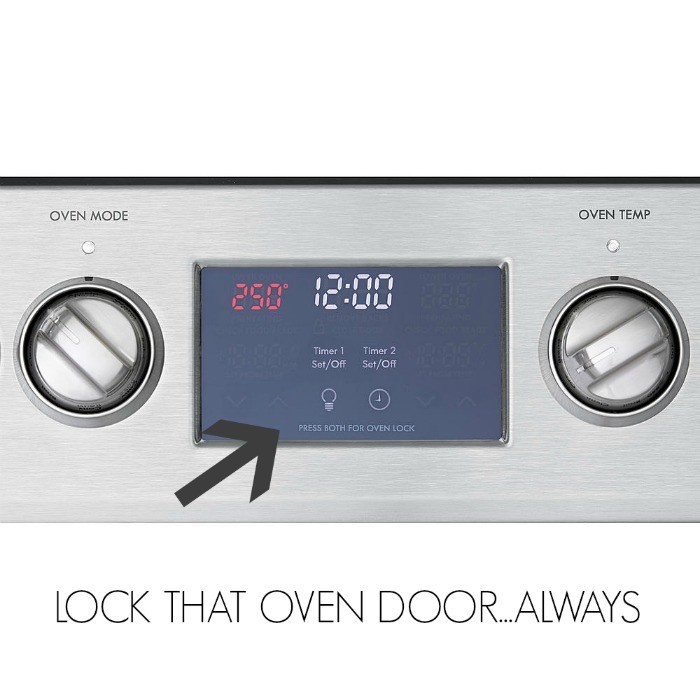 Oven door lock