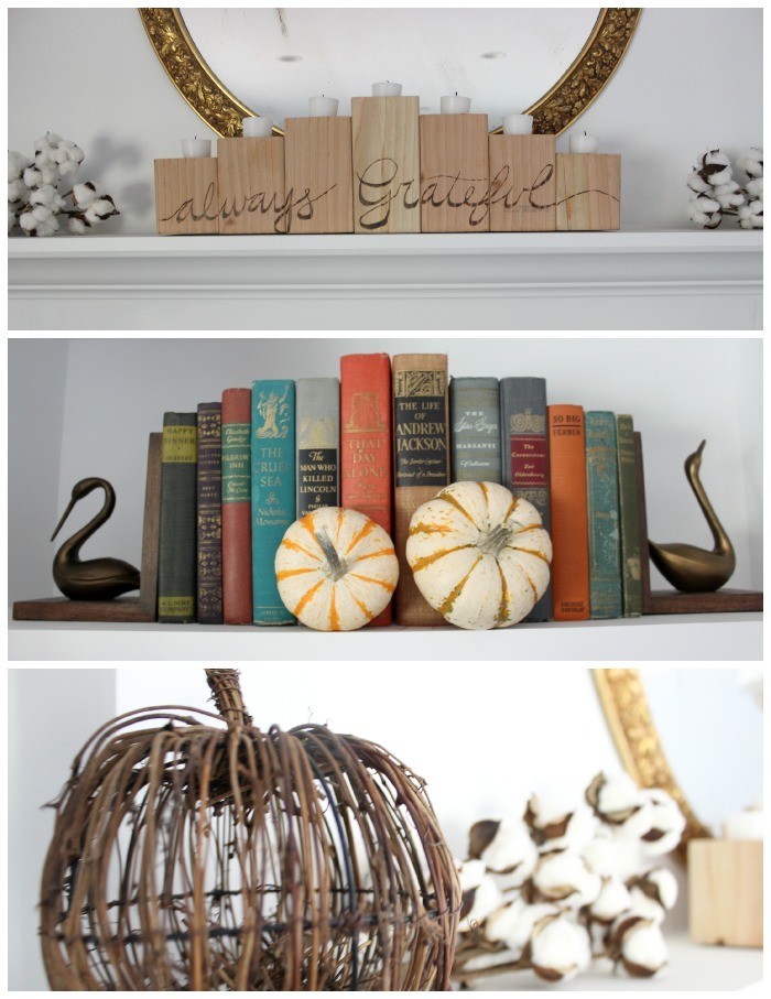 fall mantel decorations  dreambookdesign.com